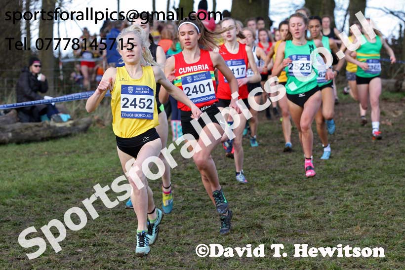 Womens under-20s 2019 British Athletics Inter Counties Cross Country, Prestwood Hall, Loughborough. Photo:  David T. Hewitson/Sports for All Pics